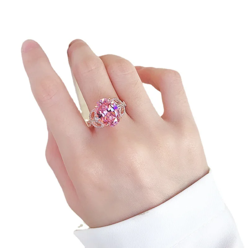 

100% 925 Sterling Silver 10CT Oval 10*14MM Sharp-Bottom Cut Pink Gemstone, Wholesale Wedding Gifts