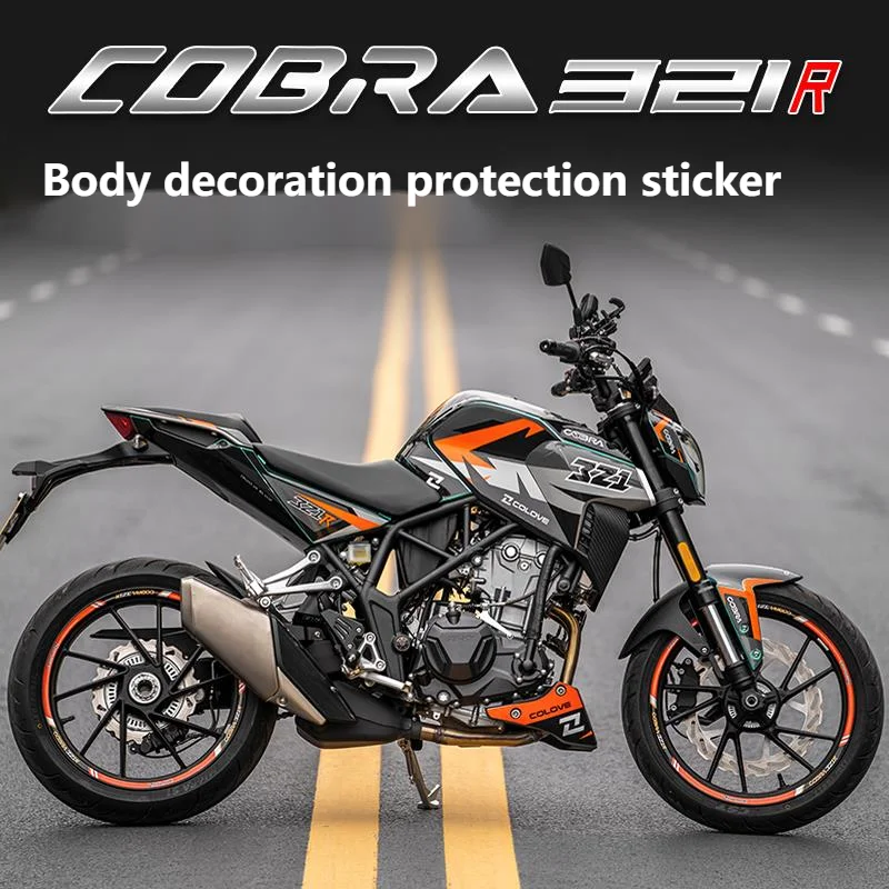 

Motorcycle Engraving Decal Protective Film Whole Body Sticker Decoration Modification for Cobra 321r