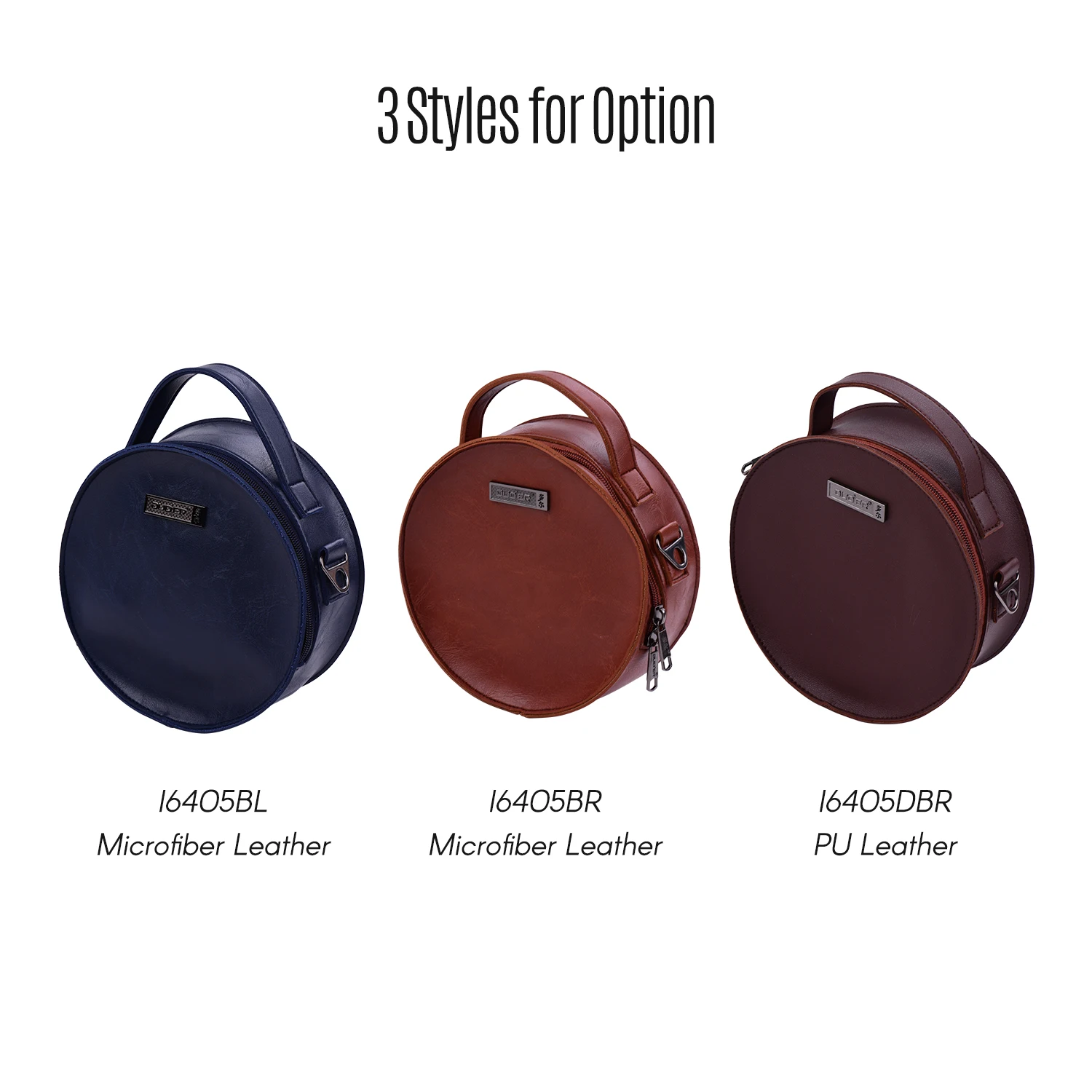 

Portable Stylish Thumb Piano Soft Case Microfiber Leather Circle Shape Kalimba Storage Bag Multi-Functional Round Gig Bag