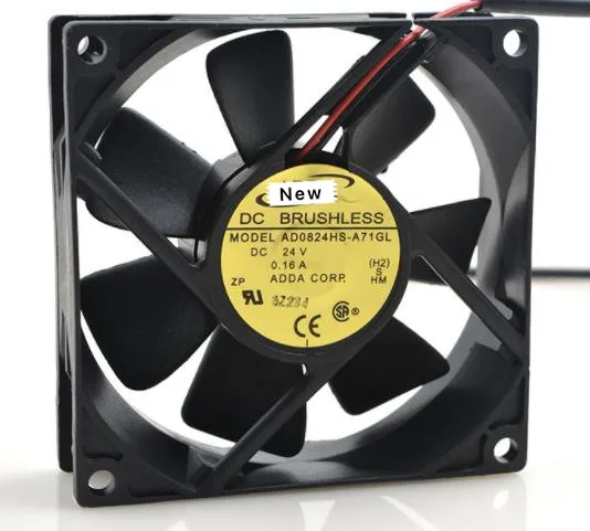Для ADDA AD0824HS A71GL DC 24V 0.16A 2 проводной 80x80x25 мм Сервер вентилятор охлаждения|Пульты ДУ|