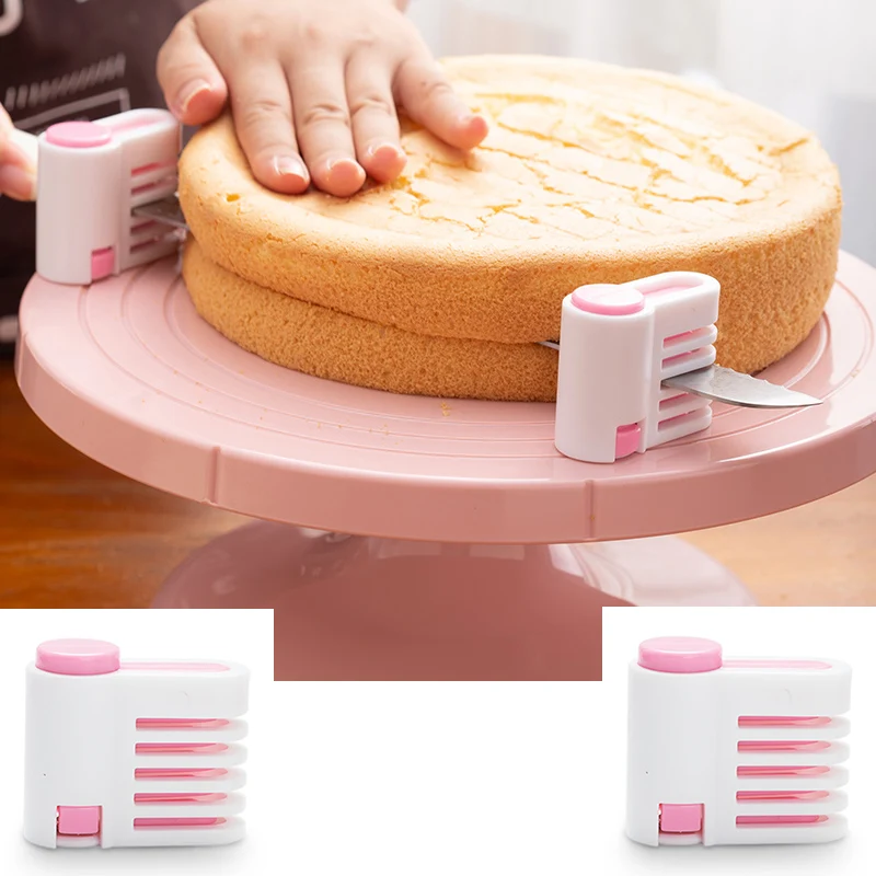 

2PCS/Set Layerer Cake Slicer DIY Bread Cake Cutter Adjustable Leveler Slicer Cutting Fixator Kitchen Utensil Gadget Tools