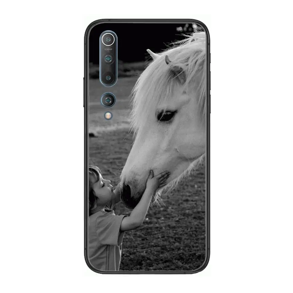 

Horse animal painting Phone Case For xiaomi mi11 5g 10 liti Ultra 9Pro SE 3 8 Note Anime Black Cover Silicone Back Pretty tpu