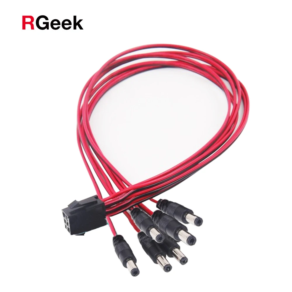 50 см PCI-E PCI Express PCIE 6-контактный разъем постоянного тока 5 5x2 мм вилки 12 В ATX 18AWG кабель