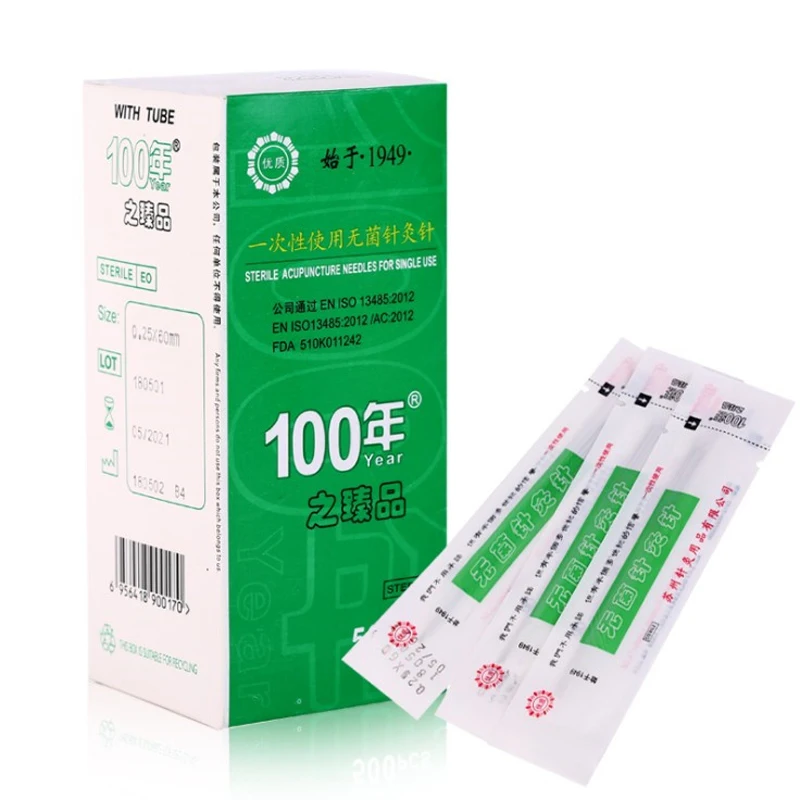 100 лет huanqiu стерильные иглы для иглотерапии одноразового массажа красоты с
