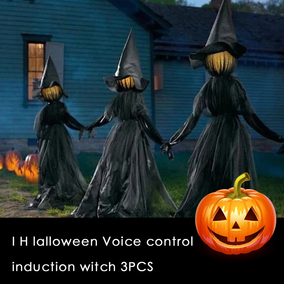 1 7 м светильник ведьмы с кольями Хэллоуин украшения открытый держа руки Кричащие