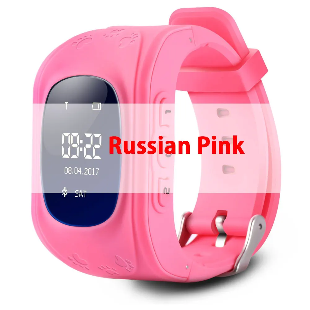 Russian Pink Q50, gps, умные детские часы, SOS, поиск местоположения, детский локатор, трекер, анти-потеря, монитор, детские часы, IOS и Android - Цвет: Russian Pink