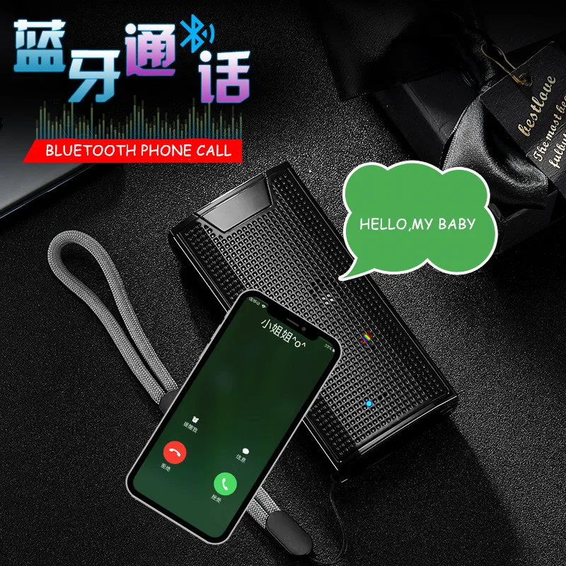 Bluetooth динамик умный дисплей банк питания зажигалки друг подарки электронная плазменная Зажигалка для мужчин подарок