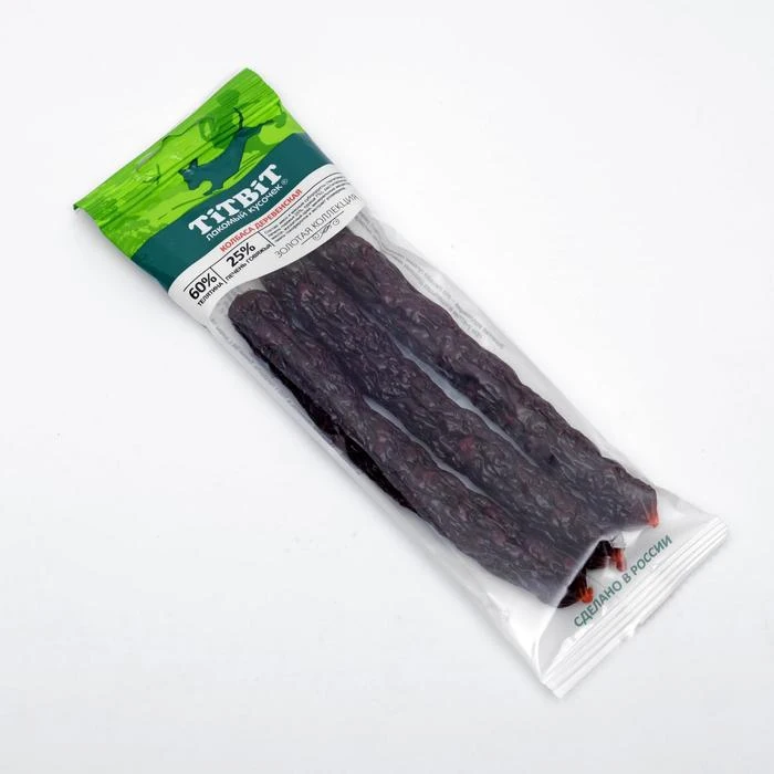 Колбаса TiTBiT Деревенская для собак Золотая коллекция 80 г 6907045|Лакомства и витамины
