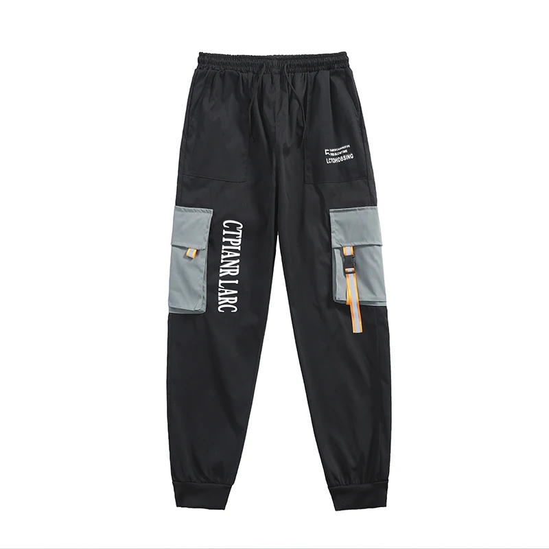 

Cargo Pants Overalls male popular logo tide of the spring and autumn high street beam foot leisure trousers