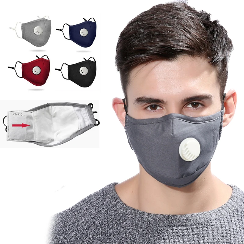 

5 шт., 10 шт., 20 шт., PM2.5, маска для рта, респиратор от пыли, моющиеся многоразовые маски, хлопковые унисекс маски для рта, антизапотевающая маска ...
