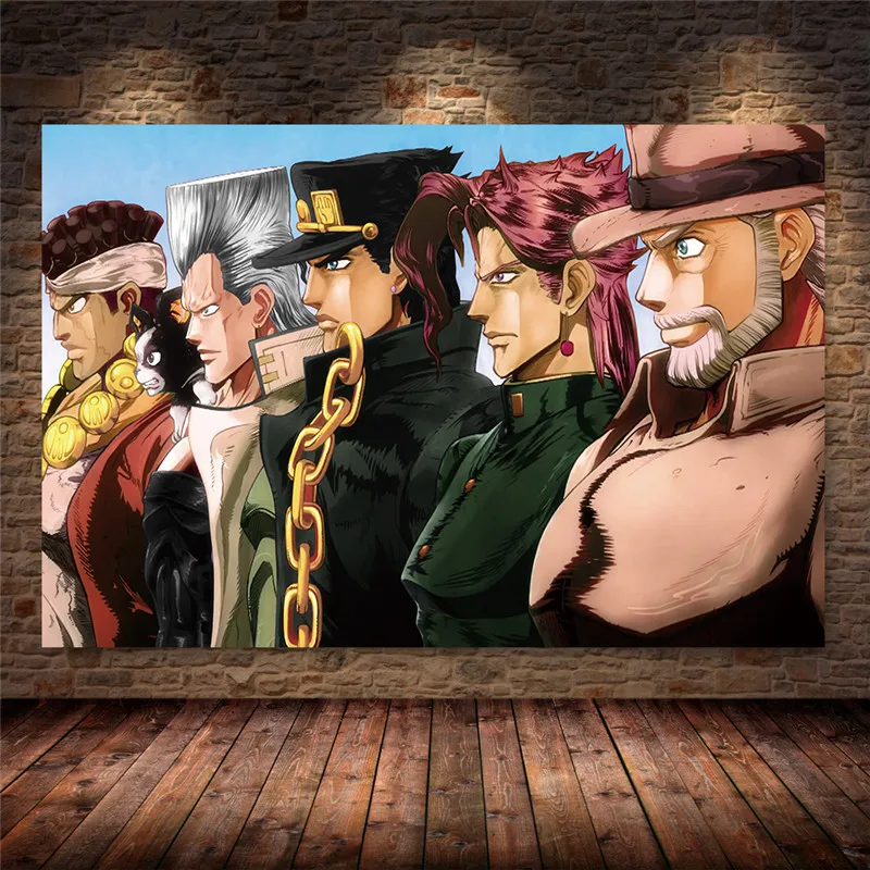 

Unframed JoJo s Bizarre Adventure Japan Anime Cartoon Poster and Prints Canvas Painting Art Wall Pictures Living Room Home Decor