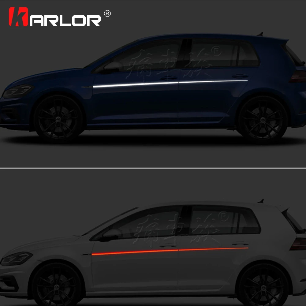 Виниловые светоотражающие наклейки 2 шт./лот на талию обе стороны юбку для Volkswagen