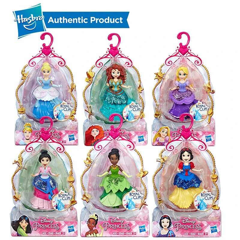 Hasbro disney Princess 3 дюйма маленькое королевство спин история Белль Золушка Тиана красота вращающаяся игрушка куклы рождественский подарок для девочек