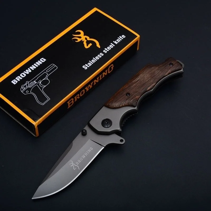 

Browning BK3 Folding Pocket Knife 440C Stainless Steel Blade Outdoor EDC Knives Tactical Survival Camping Tool Utility Knife