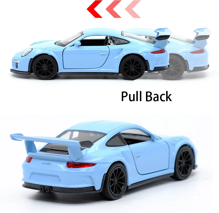 WELLY 1:36 911 GT3 RS Super sports car Alloy Diecast Car Model Toy With Pull Back For Children Gifts Toy Collection