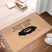 cream cheese bagel doormat carpet mat rug polyester pvc non slip floor decor bath bathroom kitchen living room 40x60