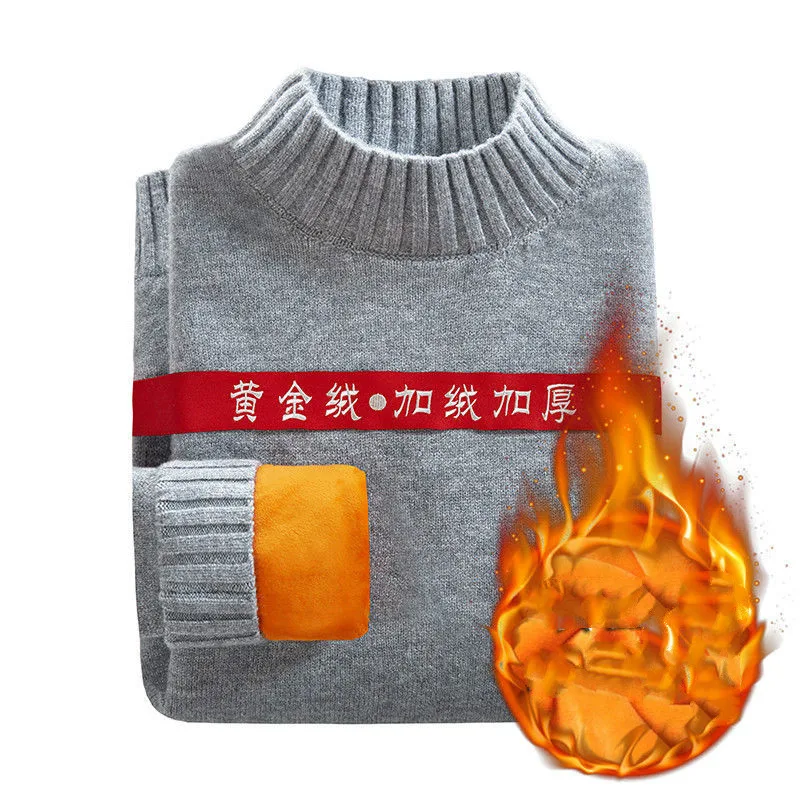 

2021 New Autumn Winter Men Korea Style Sweater Male Turtleneck Solid Color Casual Men's Slim Fit Brand Knitted Pullovers