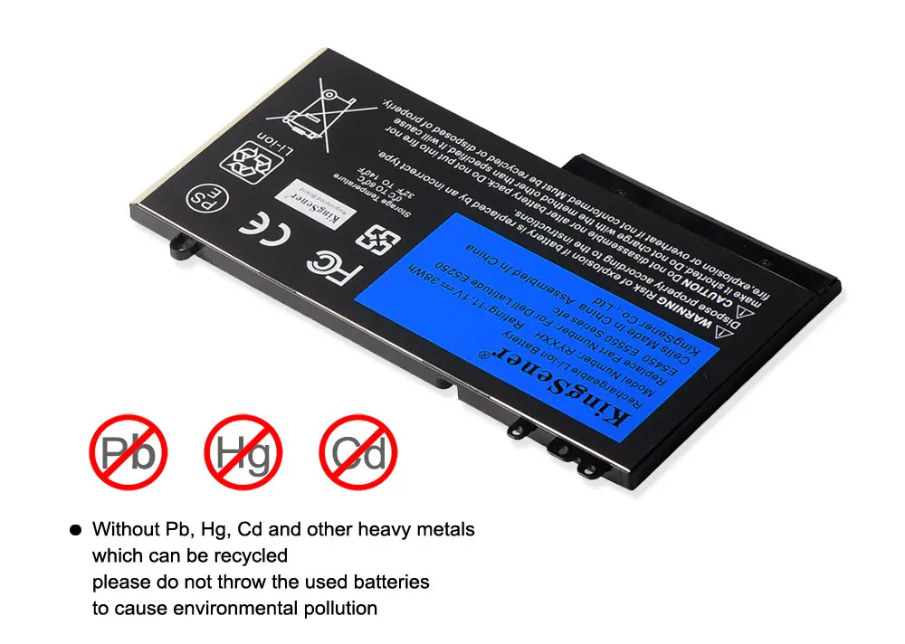 Аккумулятор KingSener RYXXH для ноутбука Dell Latitude 12 5000 11 3150 3160 E5250 E5450 E5550 M3150 Series 09P4D2 9P4D2 1 В