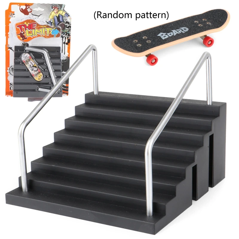 Fingerboard Rail Park Stair Kit Stairs Mini Skateboards for Kids Skateboard Game | Игрушки и хобби