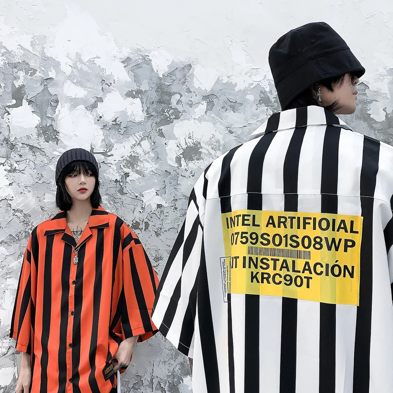 Мужская винтажная Повседневная рубашка в полоску летняя пляжная стиле Харадзюку