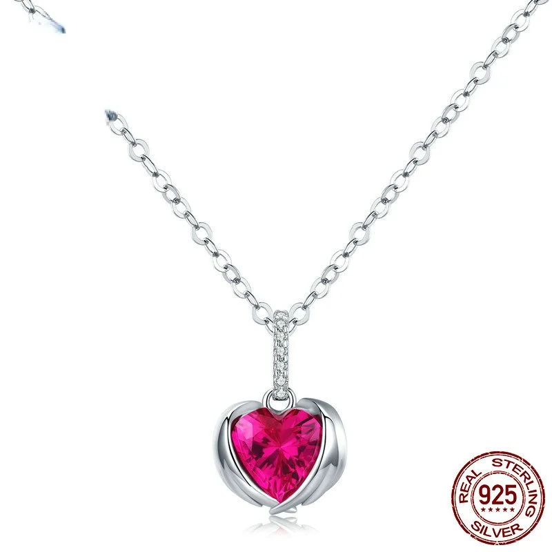 

Fashion Necklace Red Heart Shape Fashion Simple Necklace Original Necklace
