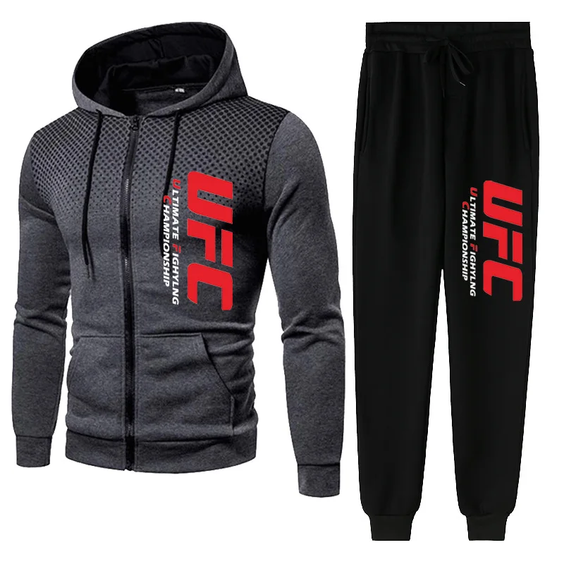 

2021 New Men's Fashion Hoodie Sportswear Men Clothes Jogging Casual Tracksuit Mens Running Sport Suits+Pant 2Pcs Sets