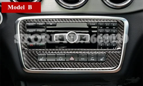 Центральная консоль из углеродного волокна панель CD покрытие 2 шт. для Benz A класса