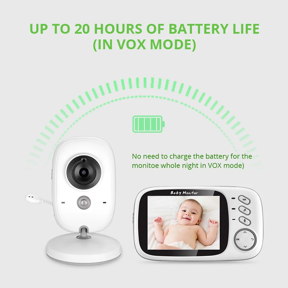 Новый цветной видеоняня VB603 камера безопасности поддержка 8 языков мониторинг