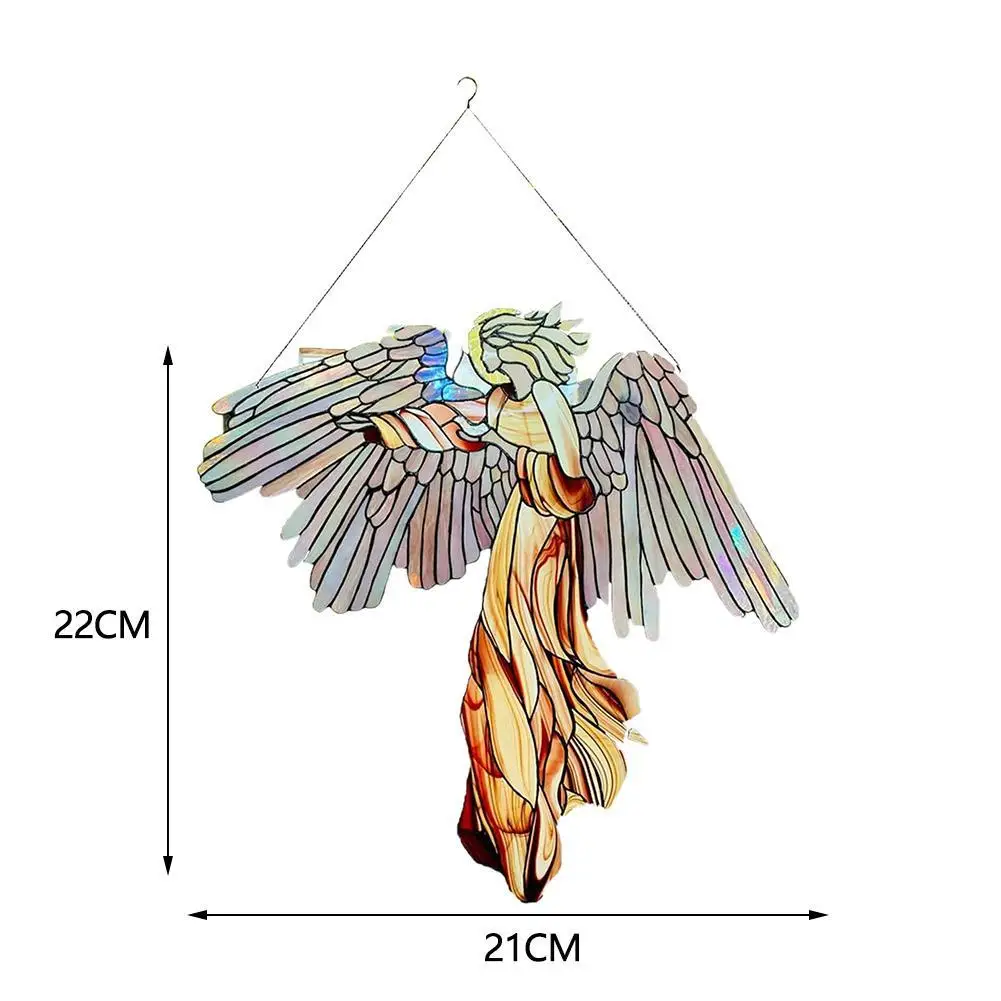 

2021 Decoration Accessories Tools Acrylic Angel Pendant Crafts Decoration Garden Porch Home Wall Hanging Creative Ornamen W X6K1
