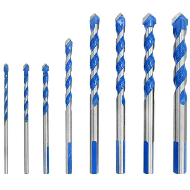 

Синий набор сверл из цементированного карбида для фарфоровой керамической плитки, бетона, кирпича, стекла
