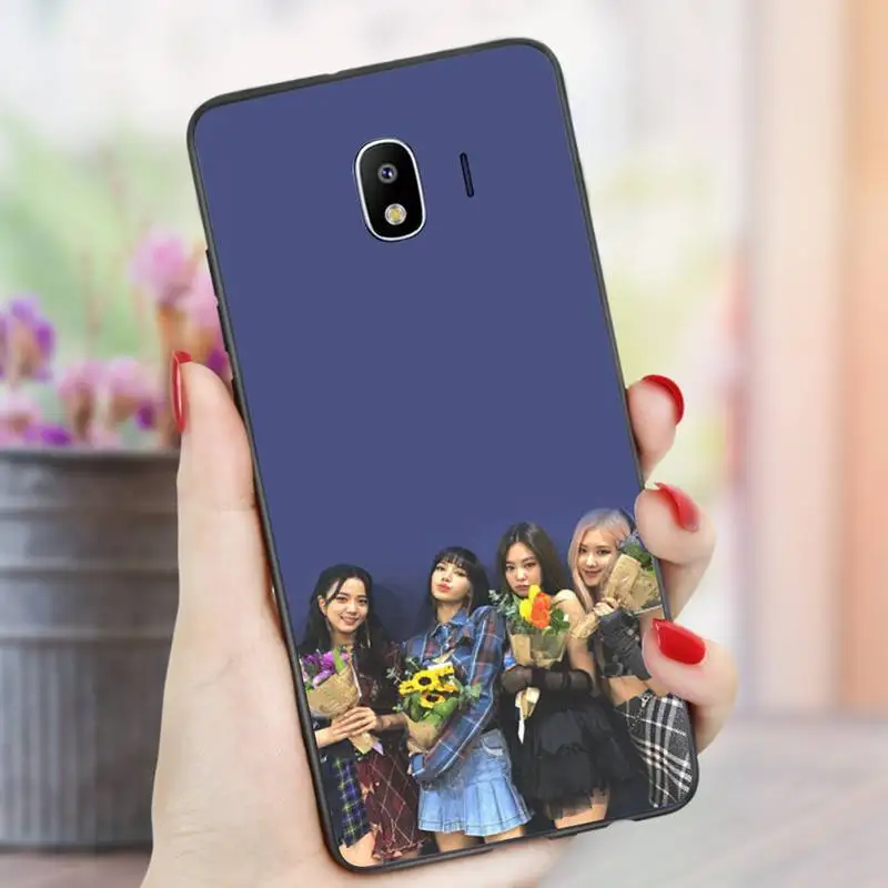 

Black Pink Singer Group Korea Kpop Phone Case For samsung Galaxy J7 J8 note 9 10 20 lite plus pro Black Soft nax fundas cover