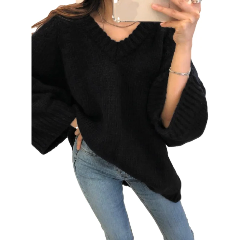 

New Female Sweater Women Winter Pullover Knitting Overszie Long Sleeve Girls Tops Loose Sweaters Knitted Outerwear Thin Sexy