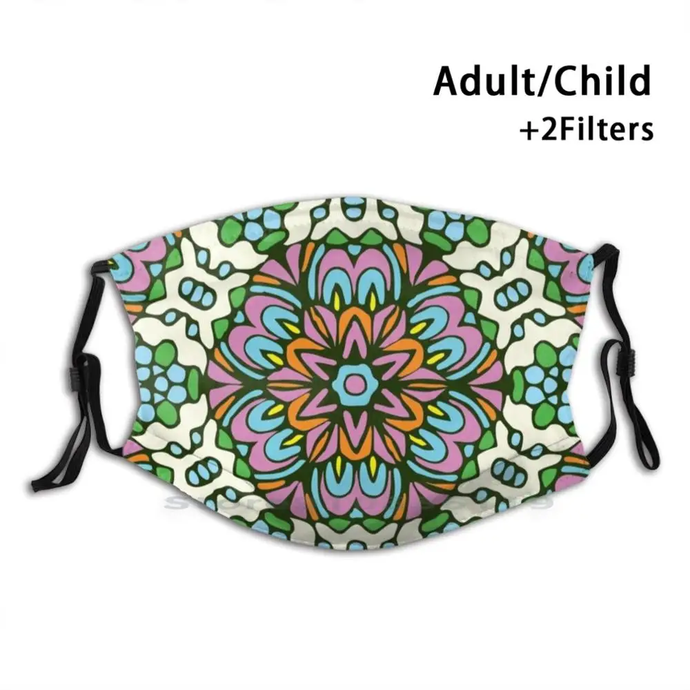 

Ice Queen Retro Flower Print Reusable Pm2.5 Filter DIY Mouth Mask Kids Mia Harper Design Creative Mindfulness Beautiful Nature