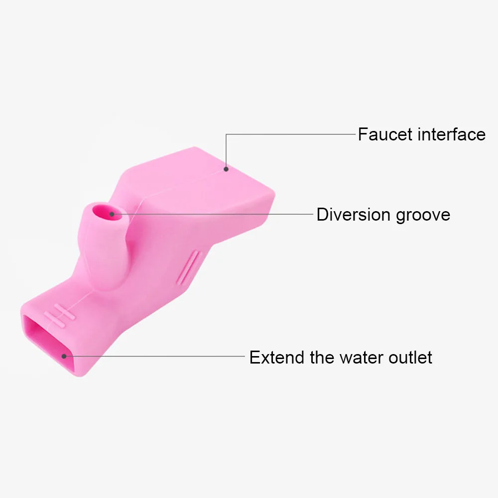 

Silicone Faucet Extender Water Tap Extension Sink Children Washing Device Bathroom Kitchen Sink Faucet Guide Faucet Extenders