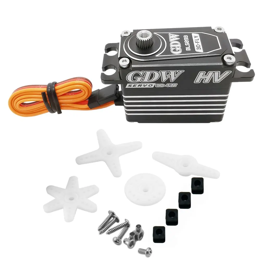 

GDW BLS893HV 78g Metal Steering Gear 38kg Maximum Torque Large Fixed Wing Vehicle Model Robot Steering Gear