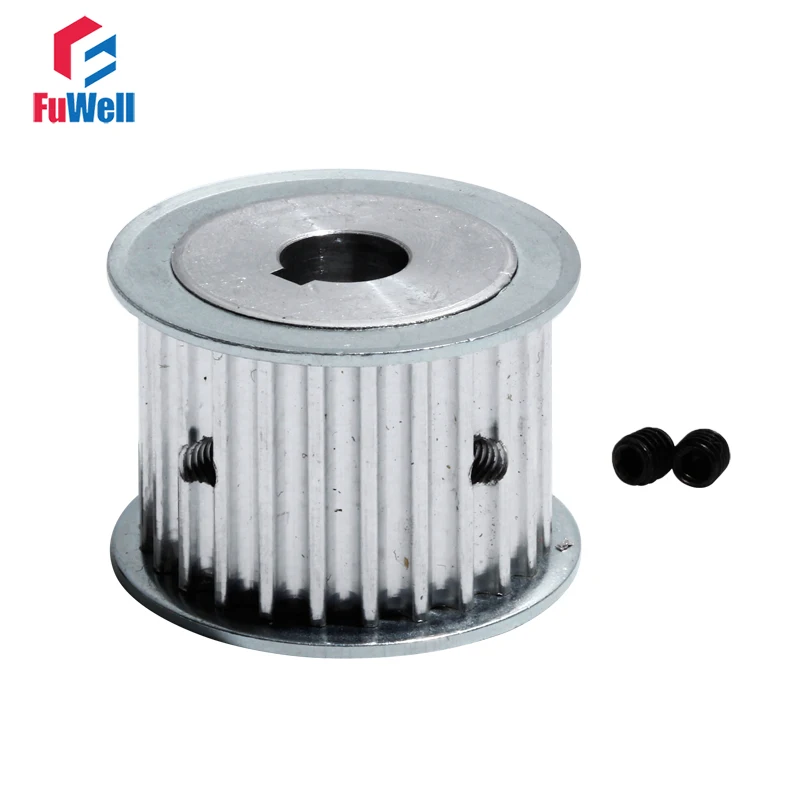 Зубчатый шкив HTD5M 22T с Keyway Ширина 27 мм ременной трансмиссии 8/10/12 // 14/19/20 отверстие 22