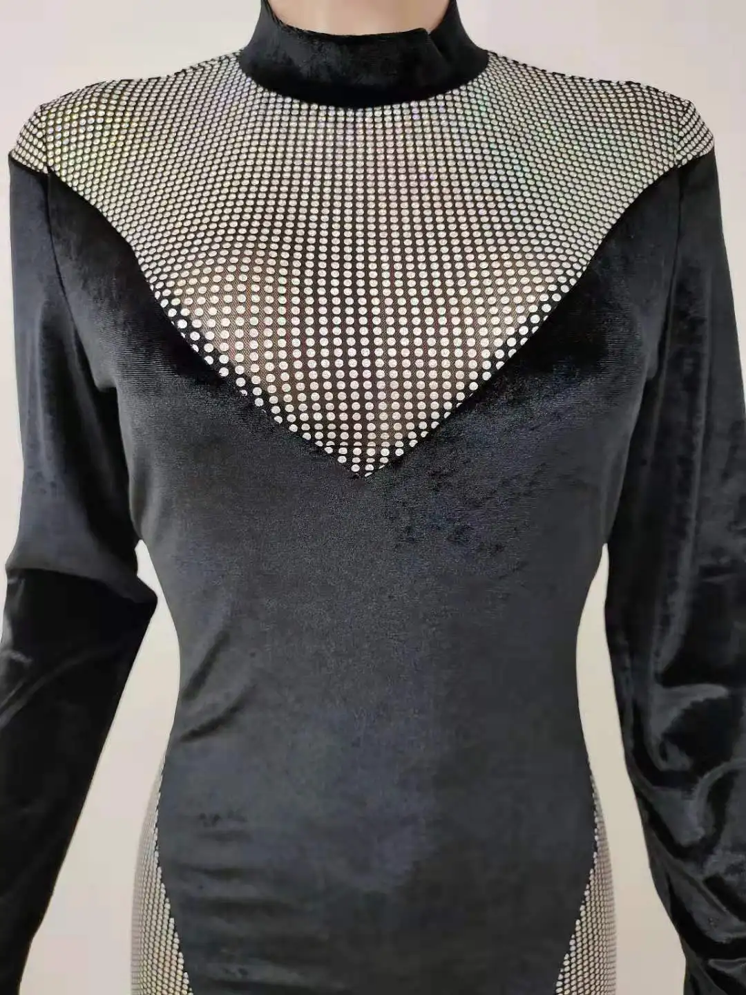 

Sexy Party Bodycon Jumpsuit Women Elegance Glitter Long Sleeve Birthday Club Outfits for Women Black Bandage Jumpsuit Overalls