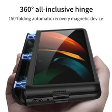 360 All Inclusive Magnetic Attraction Kickstand Case for Samsung Galaxy Z Fold 2 Fold 3 5G Hinge Protector Full Protection Cover