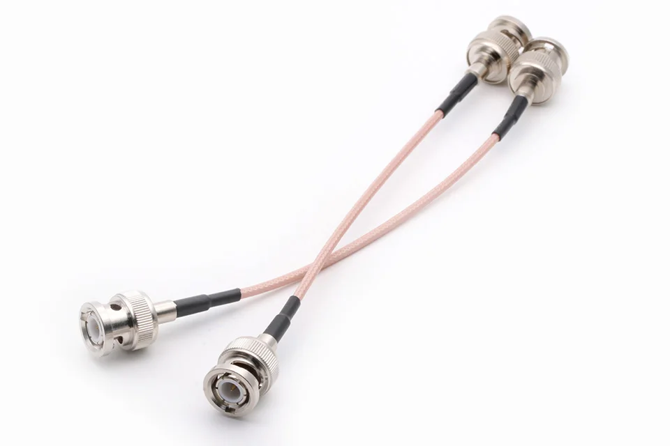 Coaxial do Adaptador Masculino com Cabo da Trança Bnc para o Macho Bnc do rf da Câmera do Cctv ao Rf-conversor Pces 50cm 100 Rg316 10cm 15cm 7 do adaptador bnc do rf da câmera