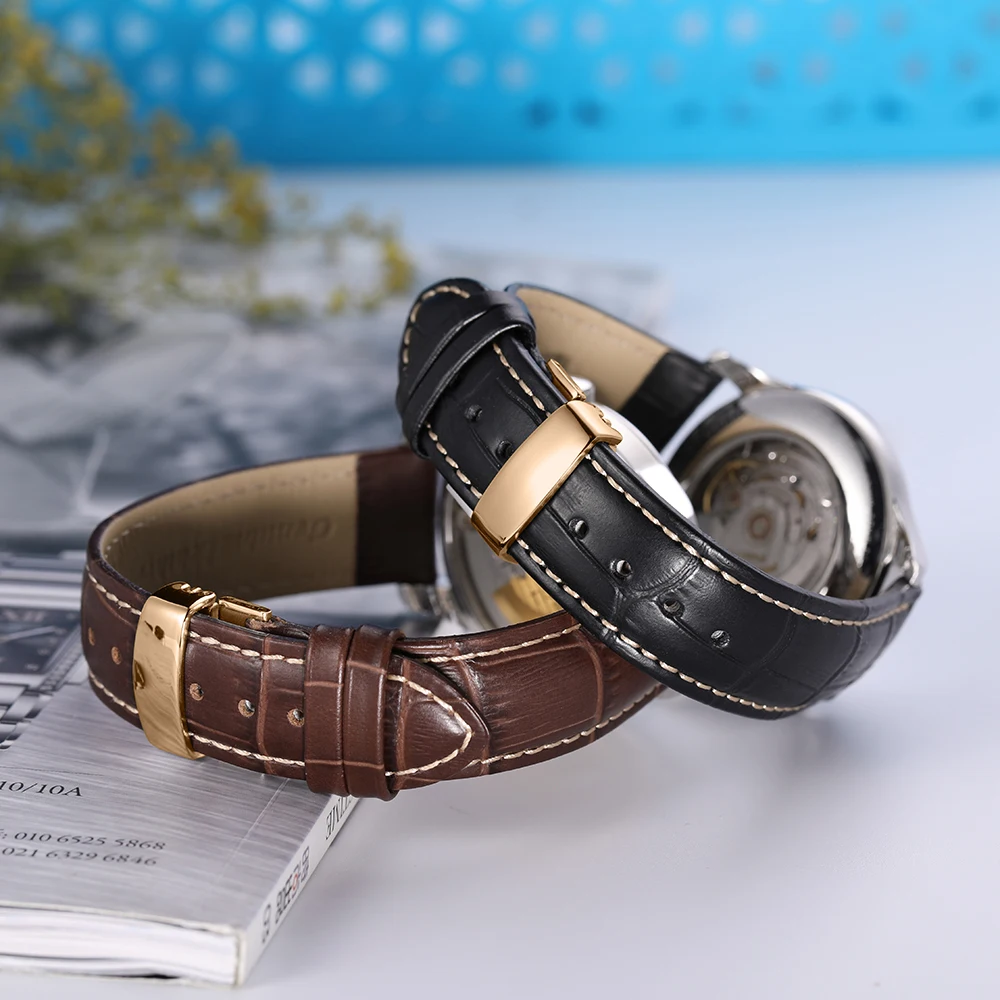 IStrap 18 мм до 24 мм ремешок из натуральной кожи для часов IWC Hamilton Omega Casio Breitling Tudor ремешок для часов летного пилота