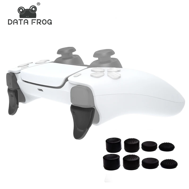 

Data Frog Extended Gamepad Triggers Button for PlayStation 5 L2ï¼†R2 Key Extender for PS5 Game Controller Accessories Silicone Cap