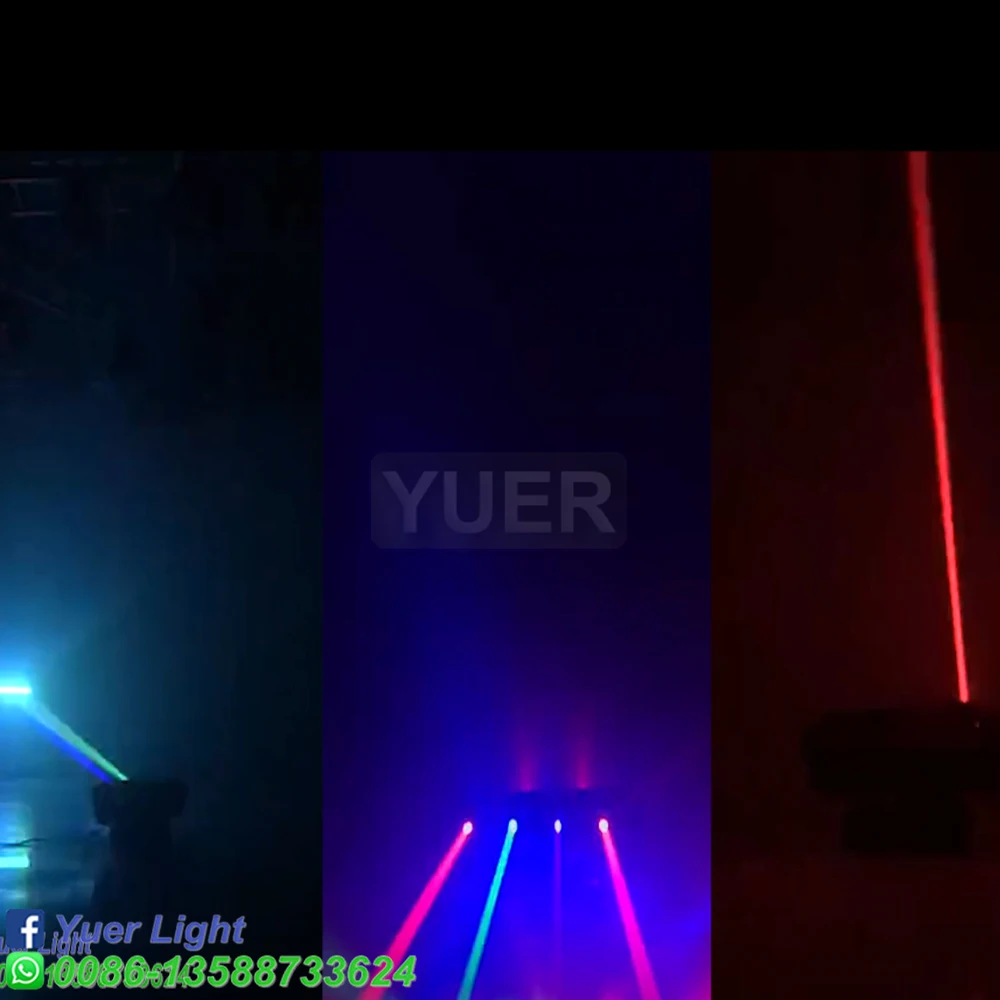 

Beam Scanning Hollywood 8 Eyes RGB Laser Spotlight DMX512 Voice Control For DJ Disco Bar Wedding Stage Laser Light Show