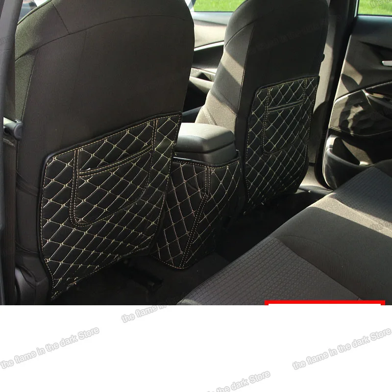 vender Lsrtw2017 Fibra De Couro Assento De Carro Volta Braço Capa Anti-pontapé Protetor Esteira Para Chevrolet Cavalier Onix 2020 2021 Acessórios