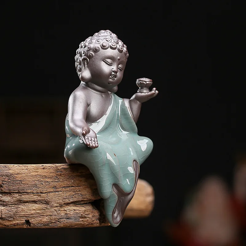 Керамический маленький монах чай питомец креативный рисунок Будды Гуаньинь