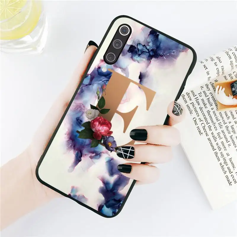 

Marble letters art pattern Phone Cases For Xiaomi Redmi note 7 8 9 t k30 max3 9 s 10 pro lite Luxury brand shell funda coque