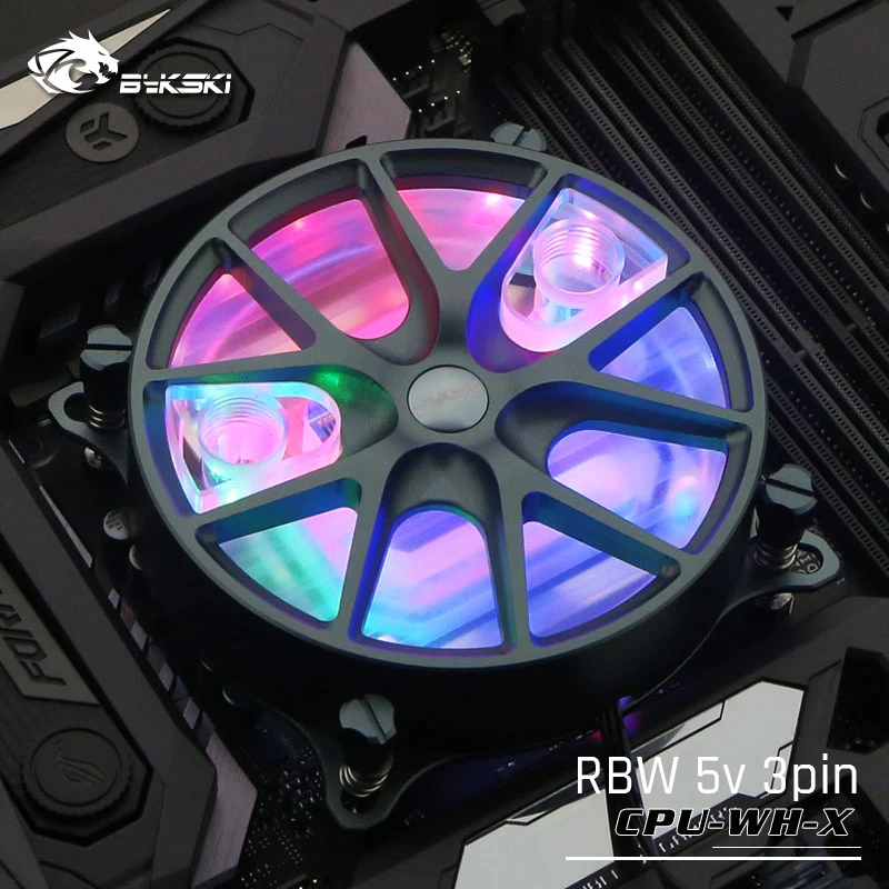Bykski cpu-WH-X, колеса Ступицы cpu водоблок, для Inter Lga115X/2011, система освещения RBW - Цвет лезвия: Gun-RBW(5v 3pin)