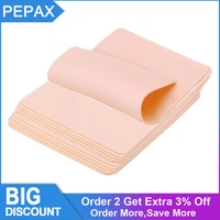 pepax 10pcs silicone double sides makeup tattoo practice skin microblading eyebrows and lip latex practice skin tattoo supplies