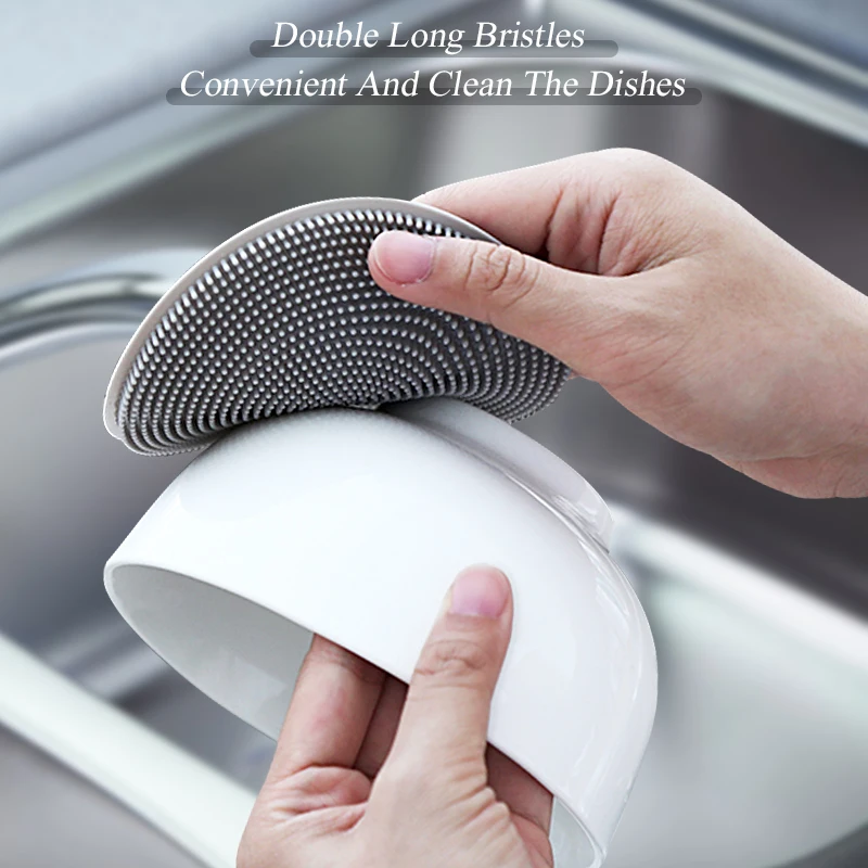 4 упаковки 10 цветов силиконовая губка для мытья посуды | Дом и сад