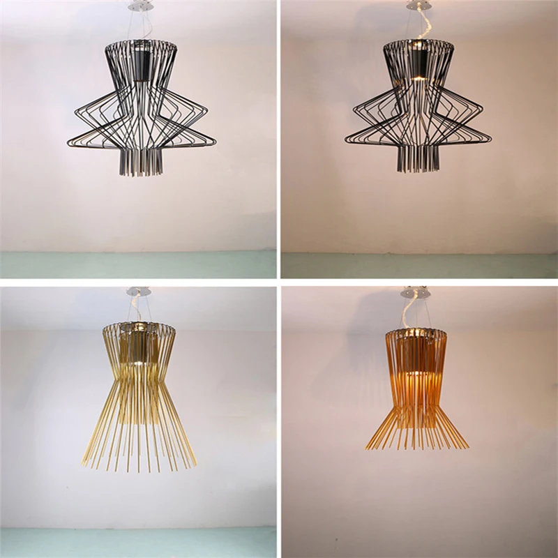 Скандинавские современные каркасом в форме металлической птичьей клетки