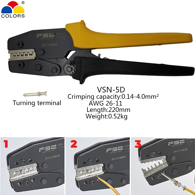 VSN высококачественные обжимные плоскогубцы высокоточные гольные/изолированные